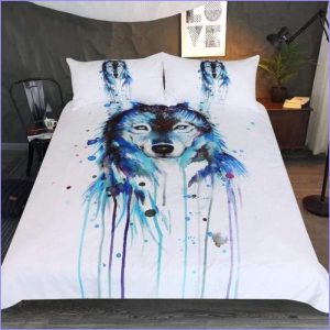 Winter cold wolf duvet cover