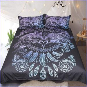 Tantric fusion wolf duvet cover