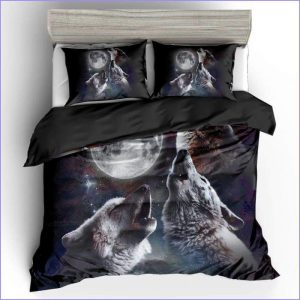 Wolf duvet cover - full moon