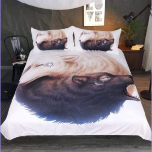 Yin & Yang Wolf duvet cover