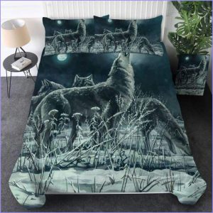 Duvet cover wolf tundra
