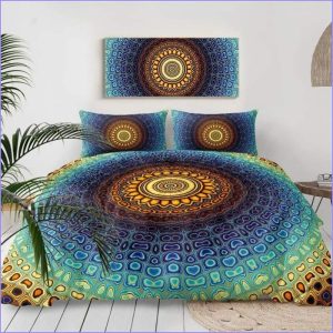 Mandala Duvet Cover Azur