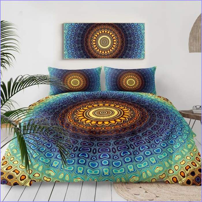 Mandala Duvet Cover Azur