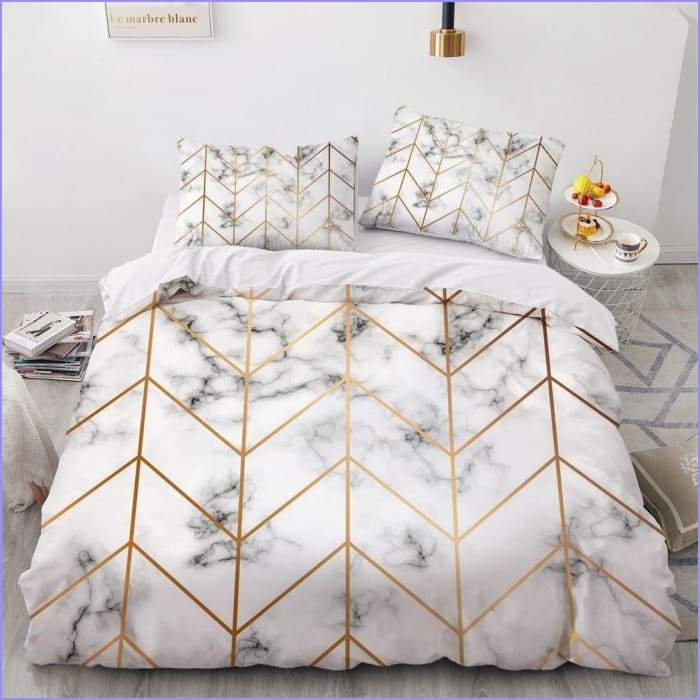 Marble duvet cover - Chevrons