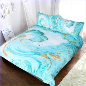 Marble duvet cover - ocean