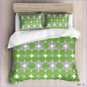 Modern Duvet Cover Green Circles