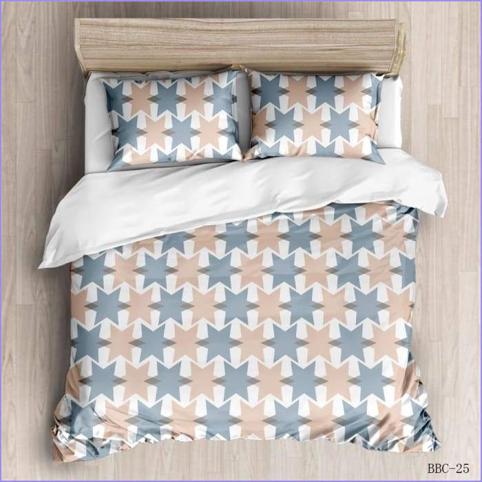 Modern duvet cover - blue and red stars