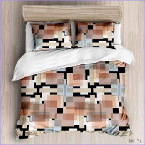 Modern duvet cover - orange fragments