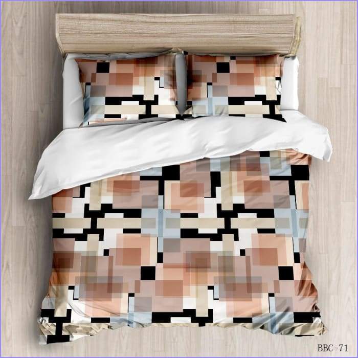 Modern duvet cover - orange fragments