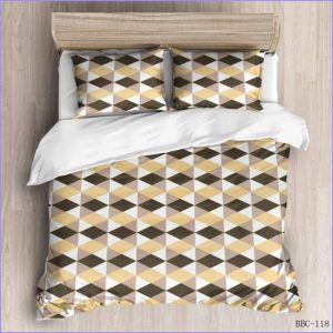 Modern duvet cover - yellow and brown lasangs