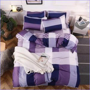 Modern duvet cover - mauve