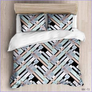 Modern duvet cover - blue parallax