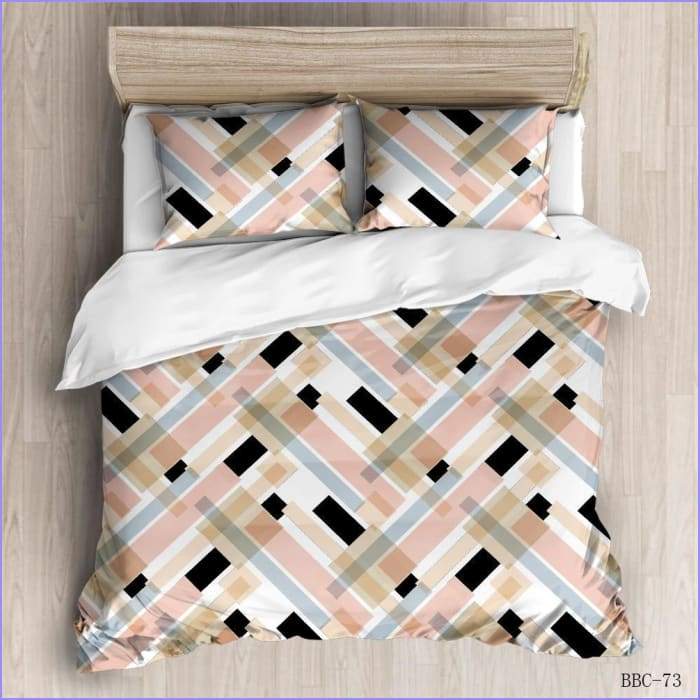 Modern Duvet Cover - Pink Parallax