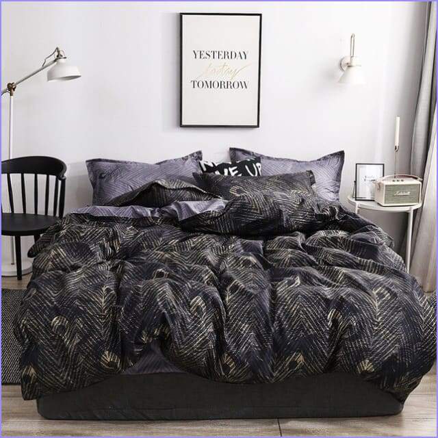 Modern duvet cover - golden dream