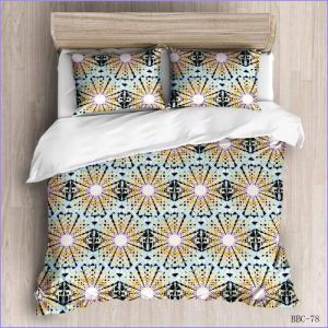 Modern duvet cover - Vertex yellow blue