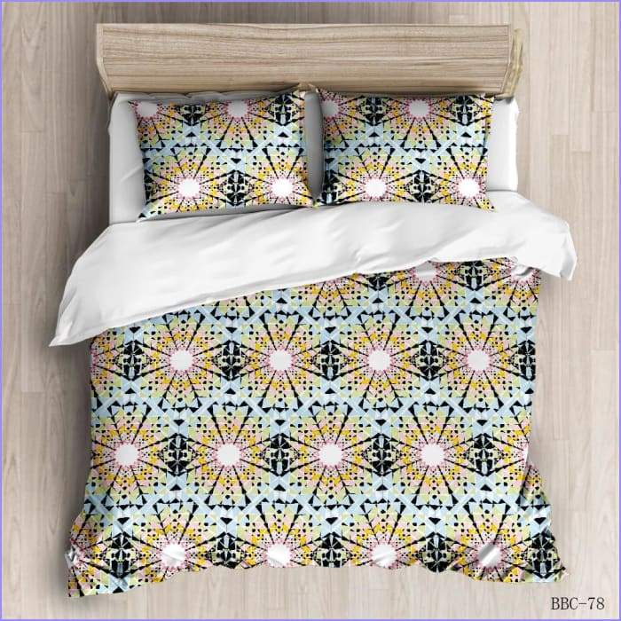 Modern duvet cover - Vertex yellow blue
