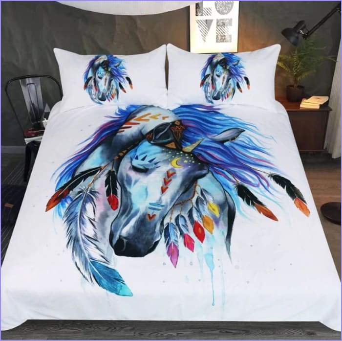 Indian horse pattern duvet cover