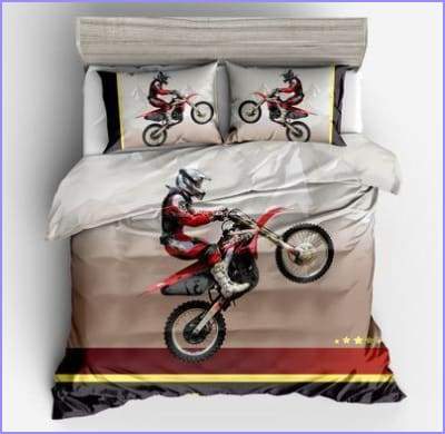 Motorcycle Cross Duvet Cover 140x200
