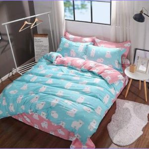 Duvet cover Bears blue and pink (reversible)