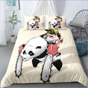 Panda warrior duvet cover