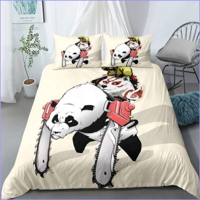 Panda warrior duvet cover