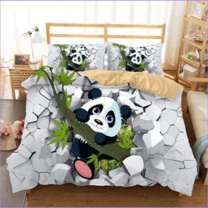 Panda duvet cover on his branch