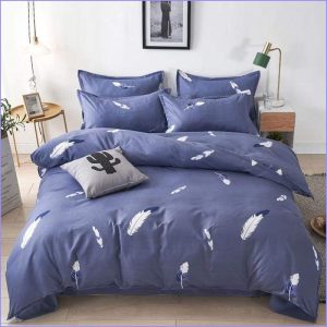 Navy blue feather duvet cover