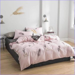 Rose feather duvet cover