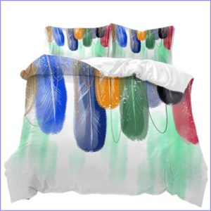 Ornamental feather duvet cover