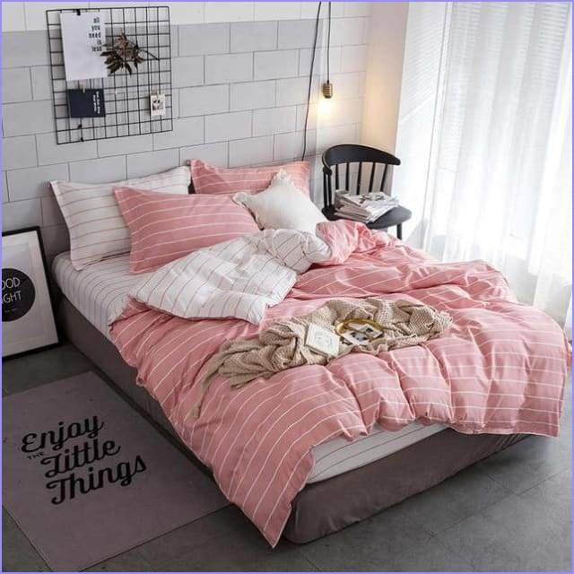 Reversible striped duvet cover - Image 4