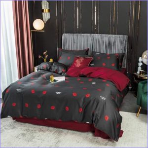Red and black duvet cover
