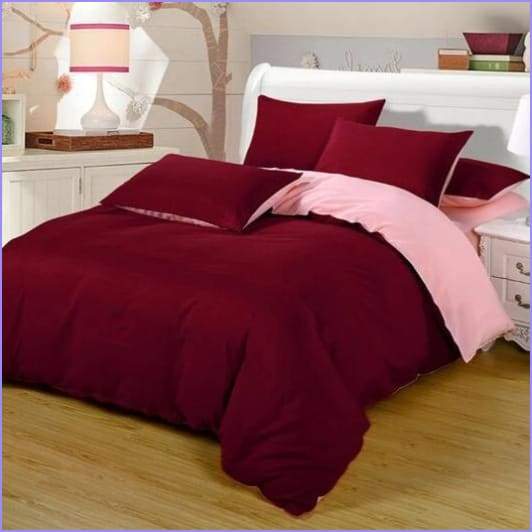 Red and pink duvet cover