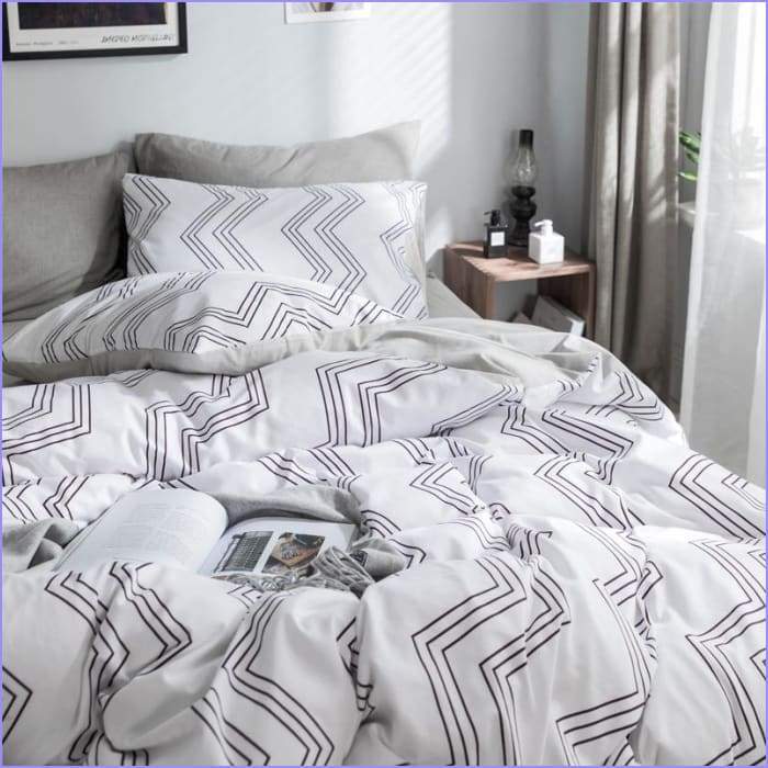 Scandinavian duvet cover - chevrons