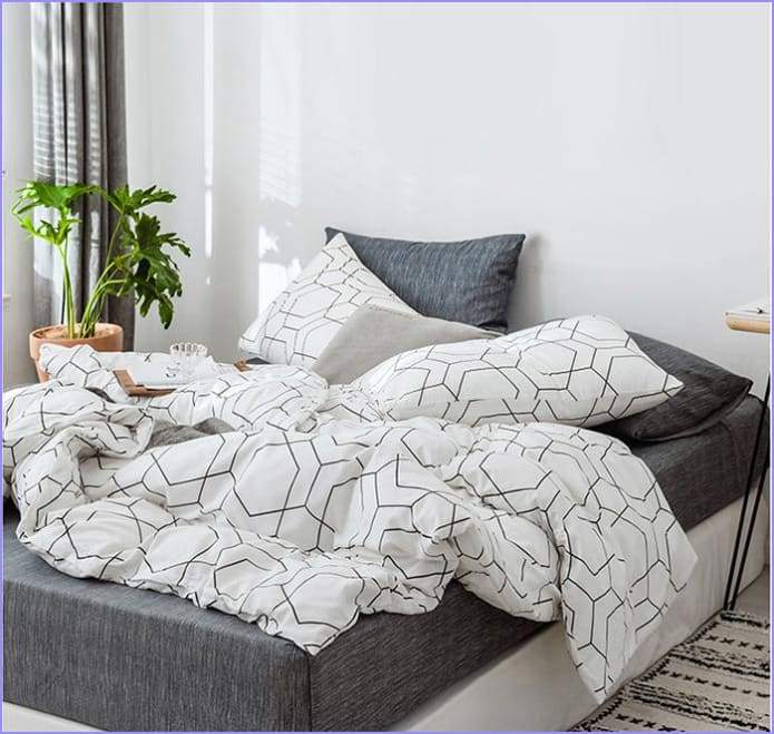 Scandinavian duvet cover - hexagon