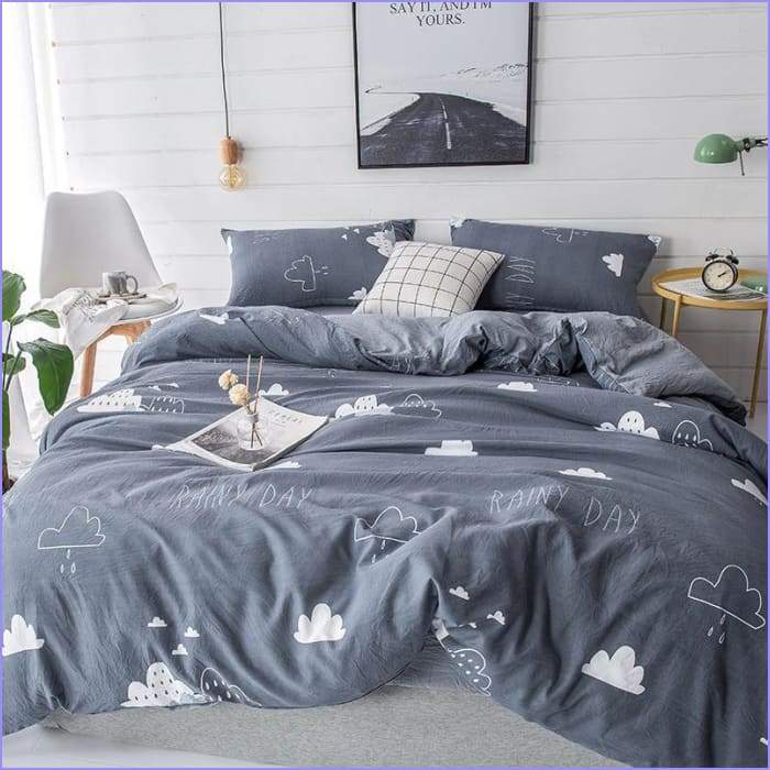Scandinavian duvet cover - rainy days