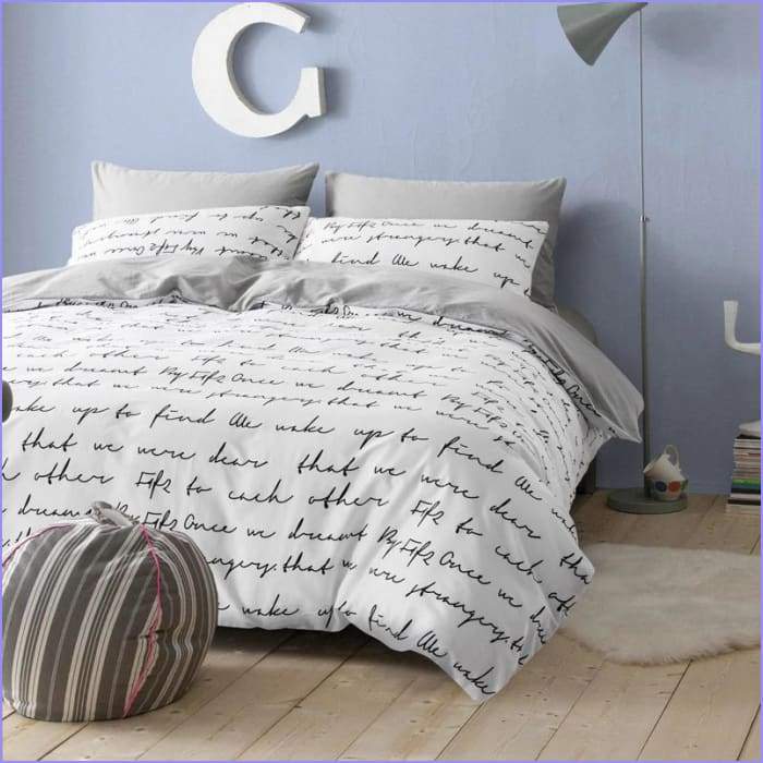 Scandinavian duvet cover - Manuscript - Image 3