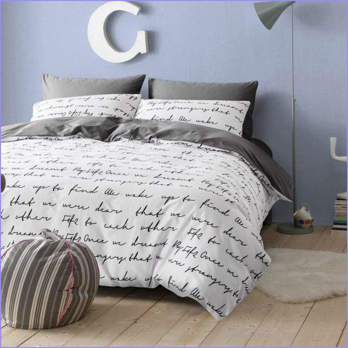 Scandinavian duvet cover - Manuscript - Image 2