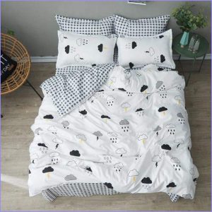 Scandinavian duvet cover - cloud