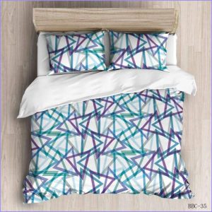Scandinavian duvet cover - mixed triangles
