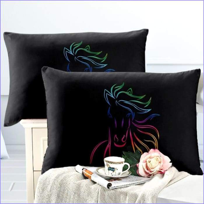 Rainbow horse head duvet cover - Image 4