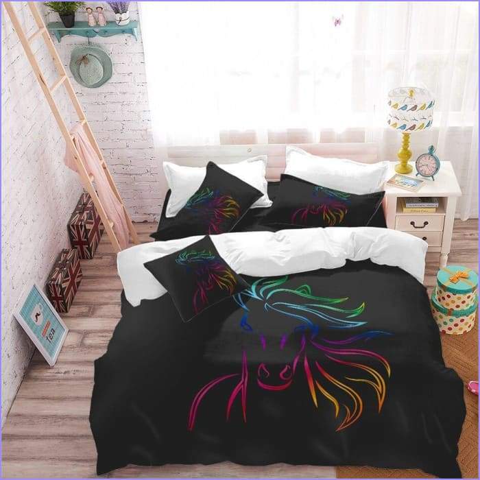 Rainbow horse head duvet cover - Image 3