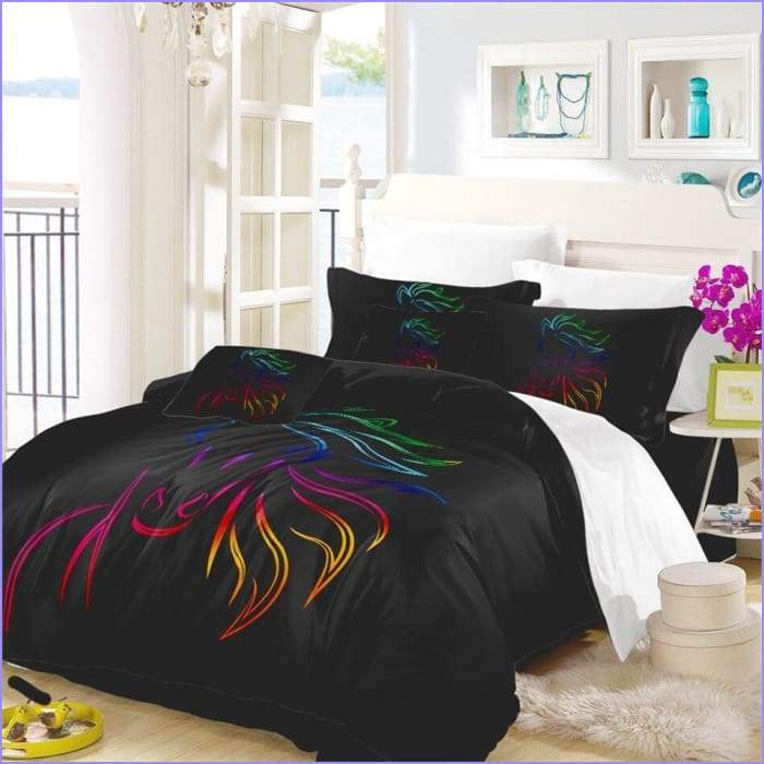 Rainbow horse head duvet cover - Image 2