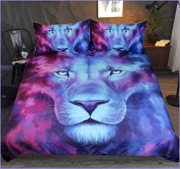 Lion head duvet cover