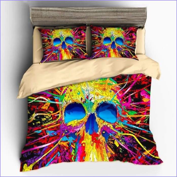Duvet cover Death head explosion of colors