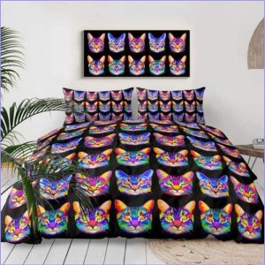 Duvet cover Heads of cats