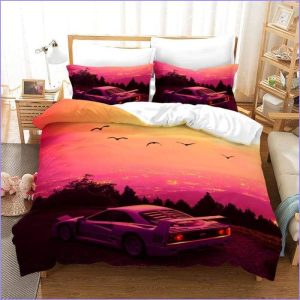 Sunset car duvet cover